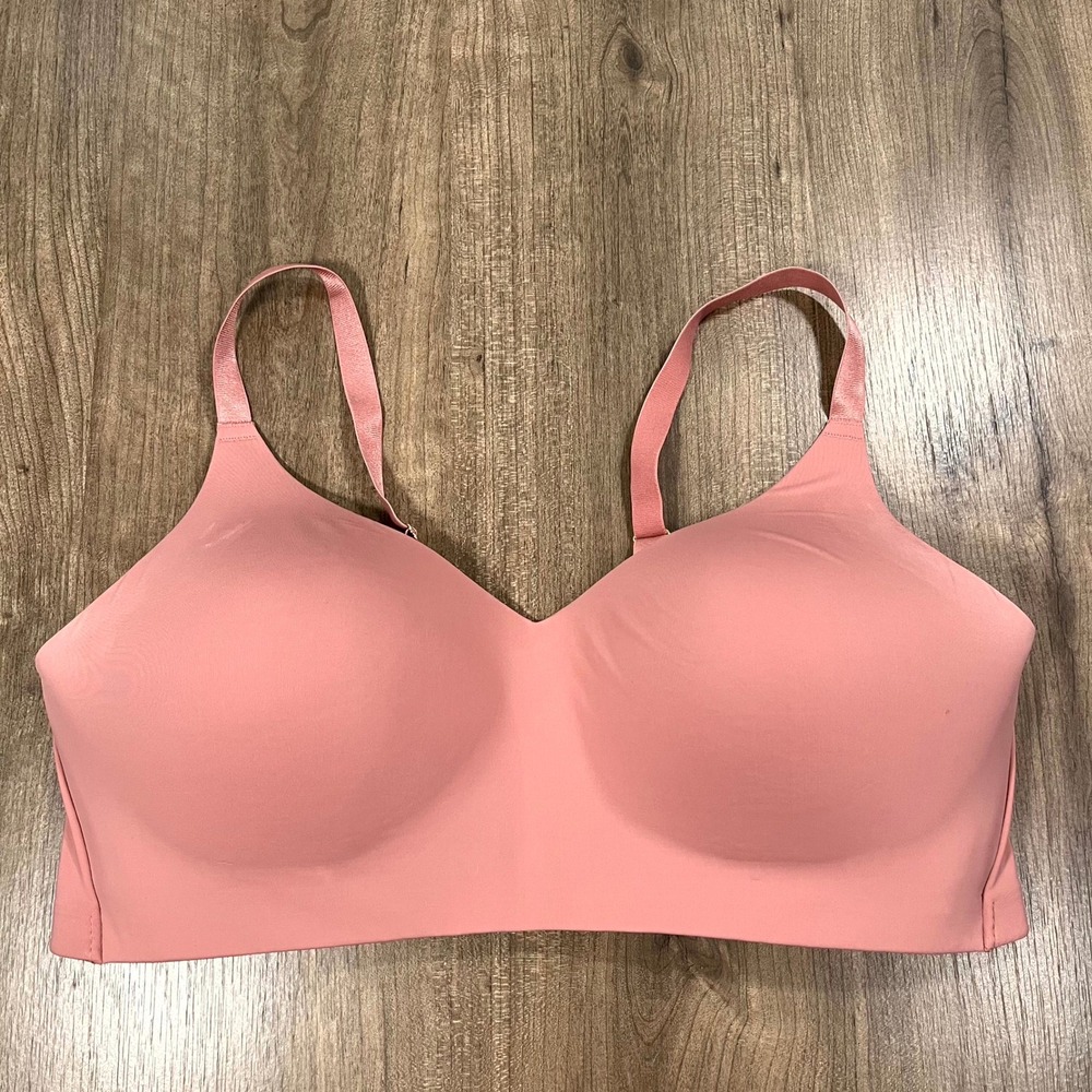 ThirdLove Bra 24/7 Classic Wireless Bra Pink Seamless Comfort Women XL+
